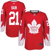 Wholesale Cheap Adidas Maple Leafs #21 Bobby Baun Red Team Canada Authentic Stitched NHL Jersey
