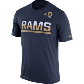 Wholesale Cheap Men\'s Los Angeles Rams Nike Practice Legend Performance T-Shirt Navy