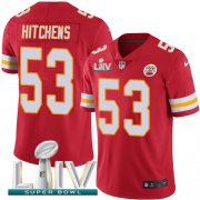 Wholesale Cheap Nike Chiefs #53 Anthony Hitchens Red Super Bowl LIV 2020 Team Color Youth Stitched NFL Vapor Untouchable Limited Jersey