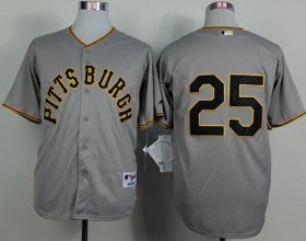 Wholesale Cheap Pirates #25 Gregory Polanco Grey 1953 Turn Back The Clock Stitched MLB Jersey