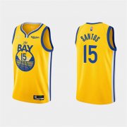 Wholesale Cheap Men's Golden State Warriors #15 Gui Santos 2022 Yellow Stitched Basketball Jersey