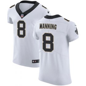 Wholesale Cheap Nike Saints #8 Archie Manning White Men\'s Stitched NFL Vapor Untouchable Elite Jersey