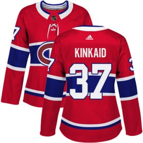 Wholesale Cheap Adidas Canadiens #37 Keith Kinkaid Red Home Authentic Women\'s Stitched NHL Jersey