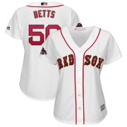 Wholesale Cheap Boston Red Sox #50 Mookie Betts Majestic Women's 2019 Gold Program Cool Base Player Jersey White