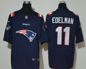 Wholesale Cheap Men\'s New England Patriots #11 Julian Edelman Navy Blue 2020 Team Logo Vapor Untouchable Stitched NFL Nike Fashion Limited Jersey