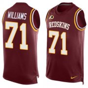 Wholesale Cheap Nike Redskins #71 Trent Williams Burgundy Red Team Color Men's Stitched NFL Limited Tank Top Jersey