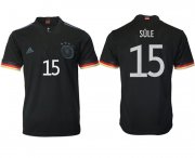 Wholesale Cheap Men 2020-2021 European Cup Germany away aaa version black 15 Adidas Soccer Jersey