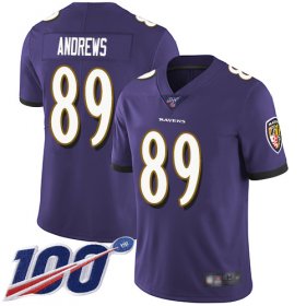 Wholesale Cheap Nike Ravens #89 Mark Andrews Purple Team Color Men\'s Stitched NFL 100th Season Vapor Limited Jersey