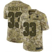 Wholesale Cheap Nike Cowboys #33 Tony Dorsett Camo Men's Stitched NFL Limited 2018 Salute To Service Jersey
