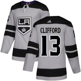 Wholesale Cheap Adidas Kings #13 Kyle Clifford Gray Alternate Authentic Stitched NHL Jersey