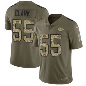 Wholesale Cheap Nike Chiefs #55 Frank Clark Olive/Camo Men\'s Stitched NFL Limited 2017 Salute To Service Jersey