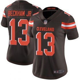 Wholesale Cheap Nike Browns #13 Odell Beckham Jr Brown Team Color Women\'s Stitched NFL Vapor Untouchable Limited Jersey