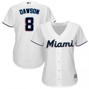 Wholesale Cheap Marlins #8 Andre Dawson White Home Women's Stitched MLB Jersey