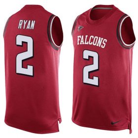 Wholesale Cheap Nike Falcons #2 Matt Ryan Red Team Color Men\'s Stitched NFL Limited Tank Top Jersey