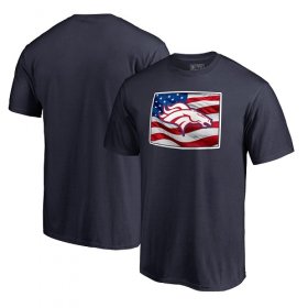Wholesale Cheap Men\'s Denver Broncos NFL Pro Line by Fanatics Branded Navy Banner State T-Shirt