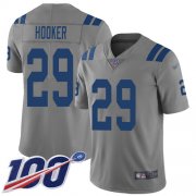Wholesale Cheap Nike Colts #29 Malik Hooker Gray Men's Stitched NFL Limited Inverted Legend 100th Season Jersey