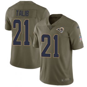 Wholesale Cheap Nike Rams #21 Aqib Talib Olive Men\'s Stitched NFL Limited 2017 Salute To Service Jersey