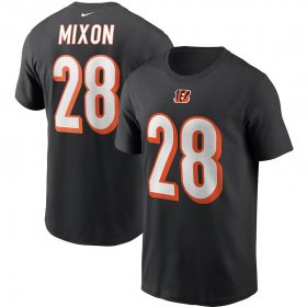 Wholesale Cheap Cincinnati Bengals #28 Joe Mixon Nike Team Player Name & Number T-Shirt Black