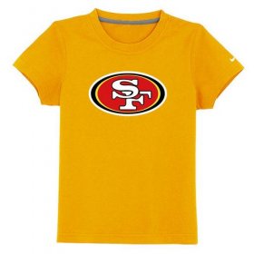 Wholesale Cheap San Francisco 49ers Sideline Legend Authentic Logo Youth T-Shirt Yellow