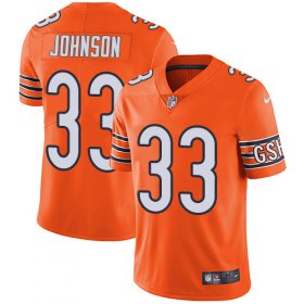 Wholesale Cheap Nike Bears #33 Jaylon Johnson Orange Men\'s Stitched NFL Limited Rush Jersey