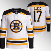 Wholesale Cheap Men's Boston Bruins #17 Milan Lucic White Stitched Jersey