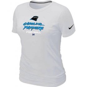 Wholesale Cheap Women\'s Nike Carolina Panthers Critical Victory NFL T-Shirt White