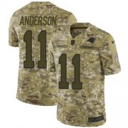 Wholesale Cheap Nike Panthers #11 Robby Anderson Camo Men's Stitched NFL Limited 2018 Salute To Service Jersey
