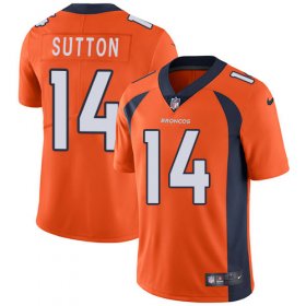 Wholesale Cheap Nike Broncos #14 Courtland Sutton Orange Team Color Men\'s Stitched NFL Vapor Untouchable Limited Jersey