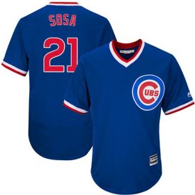 Wholesale Cheap Cubs #21 Sammy Sosa Blue Flexbase Authentic Collection Cooperstown Stitched MLB Jersey