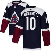 Wholesale Cheap Adidas Avalanche #10 Sven Andrighetto Navy Alternate Authentic Stitched NHL Jersey