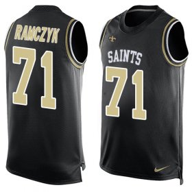 Wholesale Cheap Nike Saints #71 Ryan Ramczyk Black Team Color Men\'s Stitched NFL Limited Tank Top Jersey