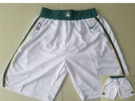 Wholesale Cheap Men\'s Boston Celtics White Nike NBA Shorts