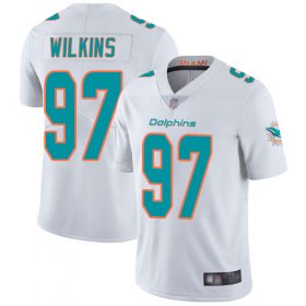 Wholesale Cheap Nike Dolphins #97 Christian Wilkins White Men\'s Stitched NFL Vapor Untouchable Limited Jersey