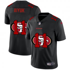 Wholesale Cheap San Francisco 49ers #11 Brandon Aiyuk Men\'s Nike Team Logo Dual Overlap Limited NFL Jersey Black
