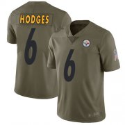 Wholesale Cheap Nike Steelers #6 Devlin Hodges Olive Men's Stitched NFL Limited 2017 Salute To Service Jersey
