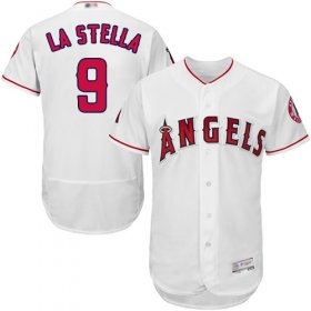 Wholesale Cheap Angels of Anaheim #9 Tommy La Stella White Flexbase Authentic Collection Stitched MLB Jersey