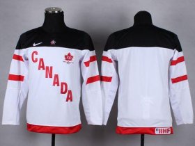 Wholesale Cheap Team Canada Blank White 100th Anniversary Stitched Youth NHL Jersey