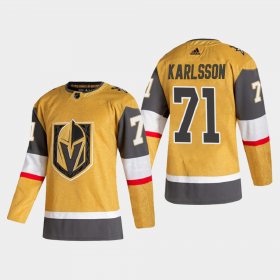 Cheap Vegas Golden Knights #71 William Karlsson Men\'s Adidas 2020-21 Authentic Player Alternate Stitched NHL Jersey Gold