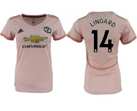 Wholesale Cheap Women\'s Manchester United #14 Lingard Away Soccer Club Jersey