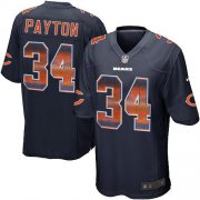 Wholesale Cheap Nike Bears #34 Walter Payton Navy Blue Team Color Men's Stitched NFL Limited Strobe Jersey