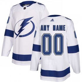Wholesale Cheap Men\'s Adidas Lightning Personalized Authentic White Road NHL Jersey
