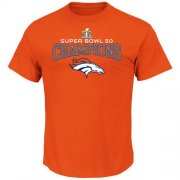Wholesale Cheap Denver Broncos Majestic Super Bowl 50 Champions Choice VIII T-Shirt Orange