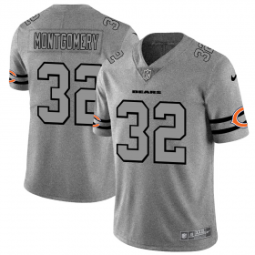 Wholesale Cheap Chicago Bears #32 David Montgomery Men\'s Nike Gray Gridiron II Vapor Untouchable Limited NFL Jersey