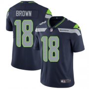 Wholesale Cheap Nike Seahawks #18 Jaron Brown Steel Blue Team Color Men's Stitched NFL Vapor Untouchable Limited Jersey