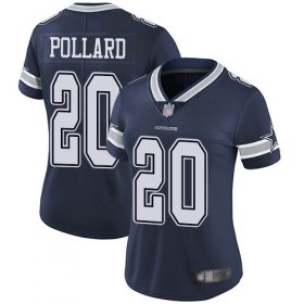 Wholesale Cheap Women\'s Dallas Cowboys #20 Tony Pollard Navy Blue Team Color Vapor Untouchable Limited Jersey