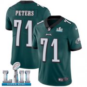 Wholesale Cheap Nike Eagles #71 Jason Peters Midnight Green Team Color Super Bowl LII Men's Stitched NFL Vapor Untouchable Limited Jersey