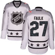 Wholesale Cheap Hurricanes #27 Justin Faulk White 2017 All-Star Metropolitan Division Women's Stitched NHL Jersey