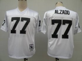 Wholesale Cheap Mitchell and Ness Raiders #77 Lyle Alzado White Stitched Throwback NFL Jersey