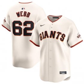 Cheap Men\'s San Francisco Giants #62 Logan Webb Cream Cool Base Stitched Baseball Jersey