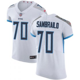 Wholesale Cheap Nike Titans #70 Ty Sambrailo White Men\'s Stitched NFL New Elite Jersey